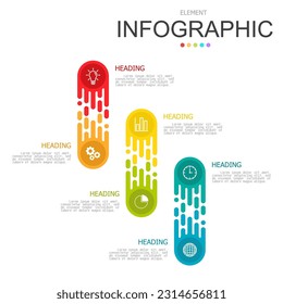 circle separated on both sides for infographic. used for process diagram, presentation, working flow, information layout, banner, chart, and graph. business concept with 6 options. data visualization.