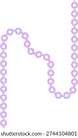 Circle sequence moves along a vertical descent line formed with downward curve motions.
