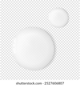 Circle suero con gotas de ceramidas para el cuidado de la piel frotar Ilustración vectorial realista. Muestra de producto de cuidado de la piel de belleza