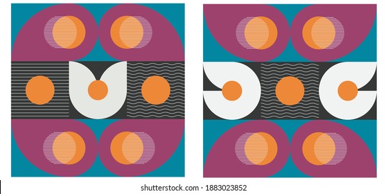 circle set geometric  background minimalis design 
