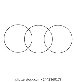 Kreis-Set-Symbol isoliert auf weißem Hintergrund
