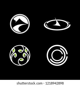 Circle Set Idea Black In White Abstract Creative Business Logo