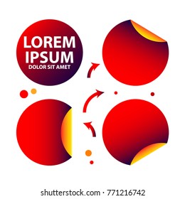 Circle set label design template