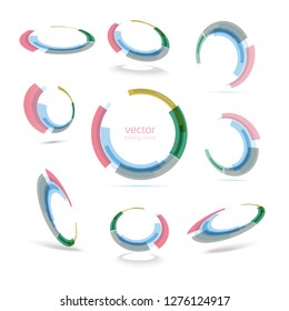 Circle set. Vector illustration. Business Abstract Circle icon. Corporate, Media, Technology styles vector logo design template. - Vector