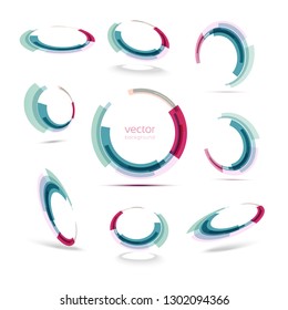Circle set. Vector illustration. Business Abstract Circle icon. Corporate, Media, Technology styles vector logo design template. transparent 