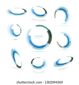 Circle set. Vector illustration. Business Abstract Circle icon. Corporate, Media, Technology styles vector logo design template. transparent 