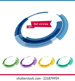 Circle set. Vector illustration. Business Abstract Circle icon. Corporate, Media, Technology styles vector logo design template.