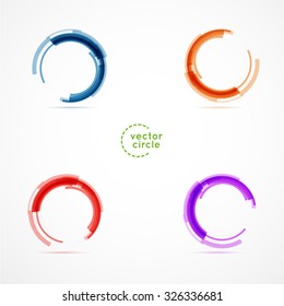 Circle set. Vector illustration. Business Abstract Circle icon. Corporate, Media, Technology styles vector logo design template. 