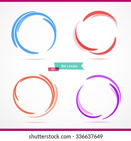 Circle set. Vector illustration. Business Abstract Circle icon. Corporate, Media, Technology styles vector logo design template. 