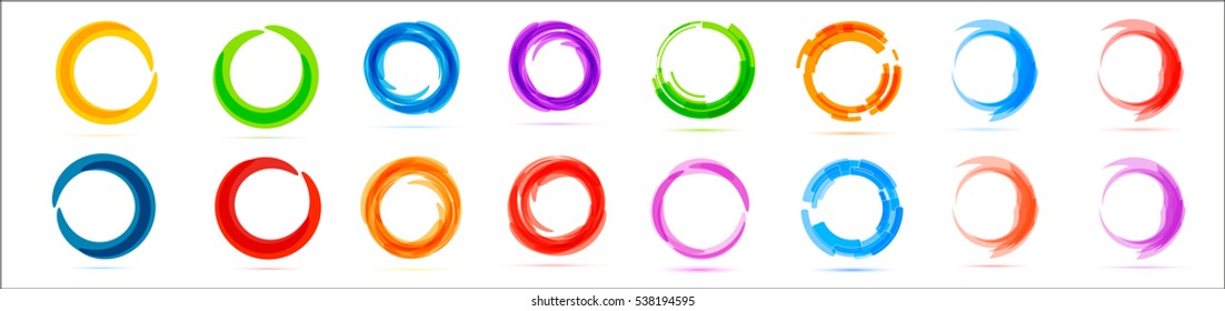 Circle set. Vector illustration. Business Abstract Circle icon. Corporate, Media, Technology styles vector logo design template. 