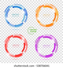 Circle set. Vector illustration. Business Abstract Circle icon. Corporate, Media, Technology styles vector logo design template. transparent