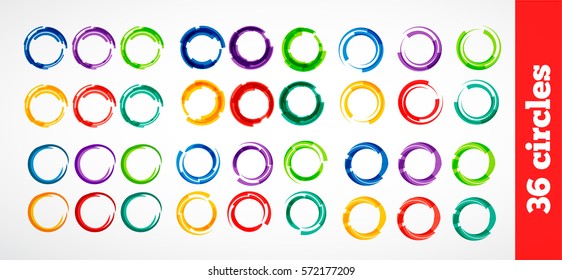 Circle set. Vector illustration. Business Abstract Circle icon. Corporate, Media, Technology styles vector logo design template
