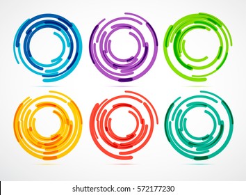 Circle set. Vector illustration. Business Abstract Circle icon. Corporate, Media, Technology styles vector logo design template