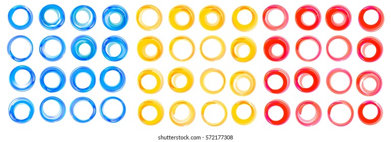 Circle set. Vector illustration. Business Abstract Circle icon. Corporate, Media, Technology styles vector logo design template