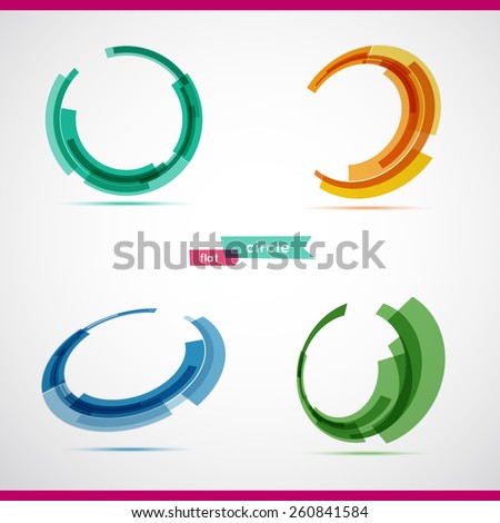 Circle set. Vector illustration. Business Abstract Circle icon. Corporate, Media, Technology styles vector logo design template.