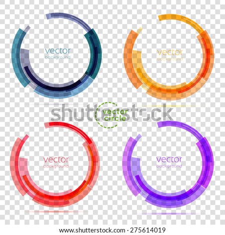 Circle set. Vector illustration. Business Abstract Circle icon. Corporate, Media, Technology styles vector logo design template. transparent