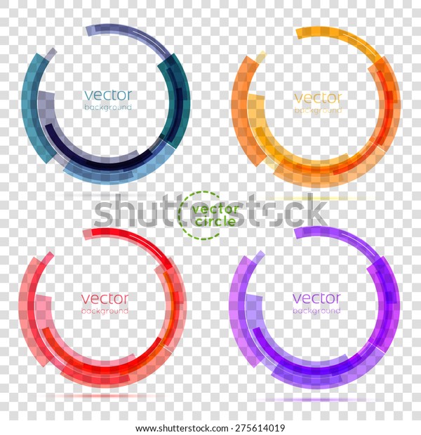Circle set. Vector illustration. Business\
Abstract Circle icon. Corporate, Media, Technology styles vector\
logo design template.\
transparent
