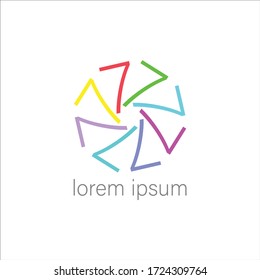 icono del logotipo de diseño de círculo 7 