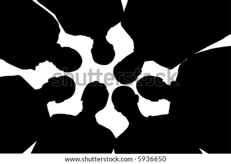 circle seven friends vector