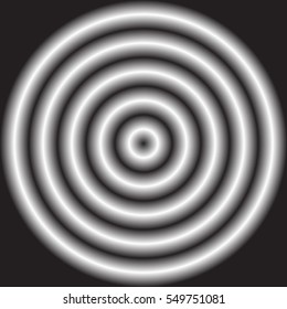 Circle with shaded radial gradient fill. Blurred, defocused circle element.