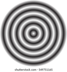 Circle with shaded radial gradient fill. Blurred, defocused circle element.