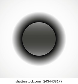 Circle with shadow on white background