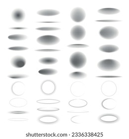 Circle shadows. Layout of round shapes template simple overcast shadows recent vector collection