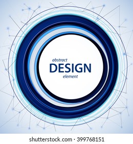 Circle shape abstract background, template for business presentations with empty space for your text. Vector.
