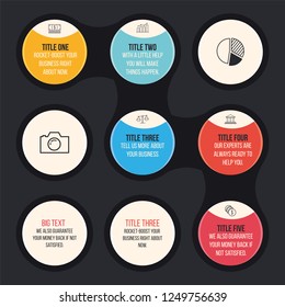 Circle shape abstract infographic template.
