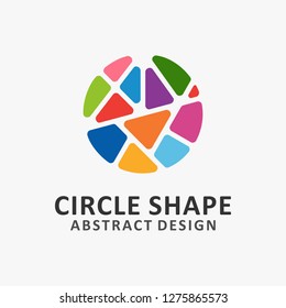 Circle shape abstract logo design