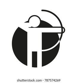Circle Shape Archery Sport Figure Symbol Vector Illustration Graphic