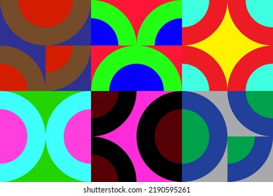 circle shape background vector with many colors