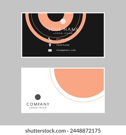 Circle shape business card template.