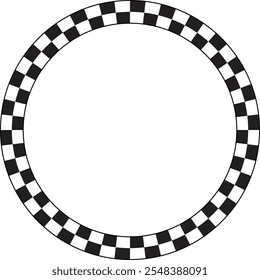 Circle shape Check pattern. checkered vintage frame. Circle shape decorative frame element. Frames art. Picture frame. Decoration ornamental. vector EPS10