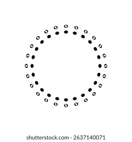 Circle Shape Created by Musical Notation Icon Symbol, can use for Logo, Pictogram, Emblem, Musical Illustration, Decoration, Ornate, Cover, Framework or Graphic Design Element. Vector