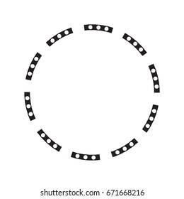 Circle Shape Cycle Creative Symbols. Vector illustration on a white background