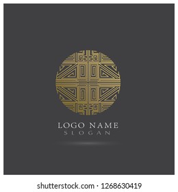 Circle Shape Decorative Logo. Symbol & Icon Vector Template.