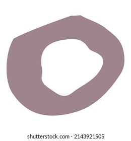 Circle shape design element isolated. Hand drawn vector.