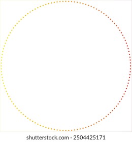 Circle shape with dots, dashed line circle form in prism study, Circular, concentric and radial lines. Geometric circle element