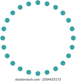 Circle shape with dots, dashed line circle form in prism study, Circular, concentric and radial lines. Geometric circle element