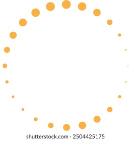 Circle shape with dots, dashed line circle form in prism study, Circular, concentric and radial lines. Geometric circle element