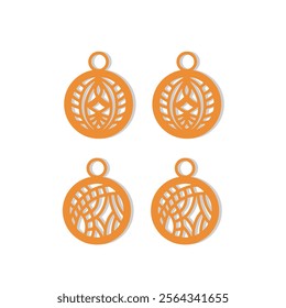 Circle shape of earring laser cut