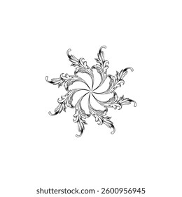 Circle Shape Engraving ornament, Vintage Baroque Victorian Style, Artistic Mandala, can use for Decoration, Interior, Wallpaper, Fashion, Carpet, Fabric, Ornate, or Graphic Design Element. Vector 