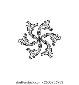 Circle Shape Engraving ornament, Vintage Baroque Victorian Style, Artistic Mandala, can use for Decoration, Interior, Wallpaper, Fashion, Carpet, Fabric, Ornate, or Graphic Design Element. Vector 