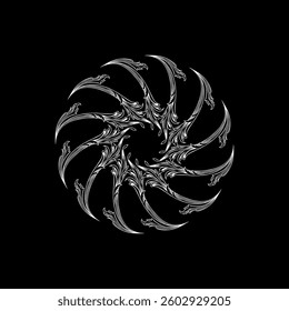 Circle Shape Engraving ornament, Vintage Baroque Victorian Style, Artistic Mandala, can use for Decoration, Interior, Wallpaper, Fashion, Carpet, Fabric, Ornate, or Graphic Design Element. Vector 