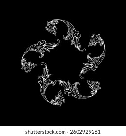 Circle Shape Engraving ornament, Vintage Baroque Victorian Style, Artistic Mandala, can use for Decoration, Interior, Wallpaper, Fashion, Carpet, Fabric, Ornate, or Graphic Design Element. Vector 