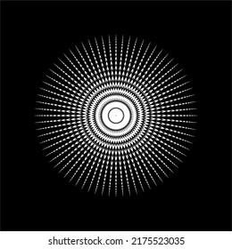 Circle Shape from fire shape Icon for decoration, ornate or graphic design element. vector illustration