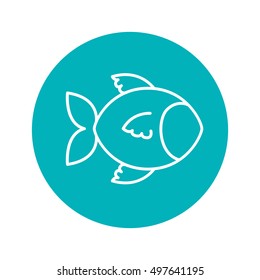 Circle shape with fish animal