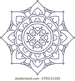 Diseño floral del mandala de la forma del círculo usando el Vector