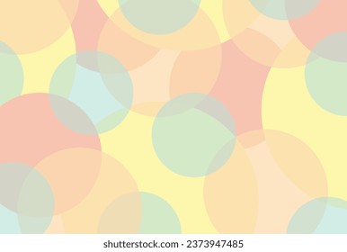 Circle shape and form. Overlap circle vector pattern. Polka dots pattern. Abstract vector. Simplicity. Backdrop. Gift wrap. Postcard.Graphic design.  Multicolour. Fabric.Pastel. Bubble. Decorative.